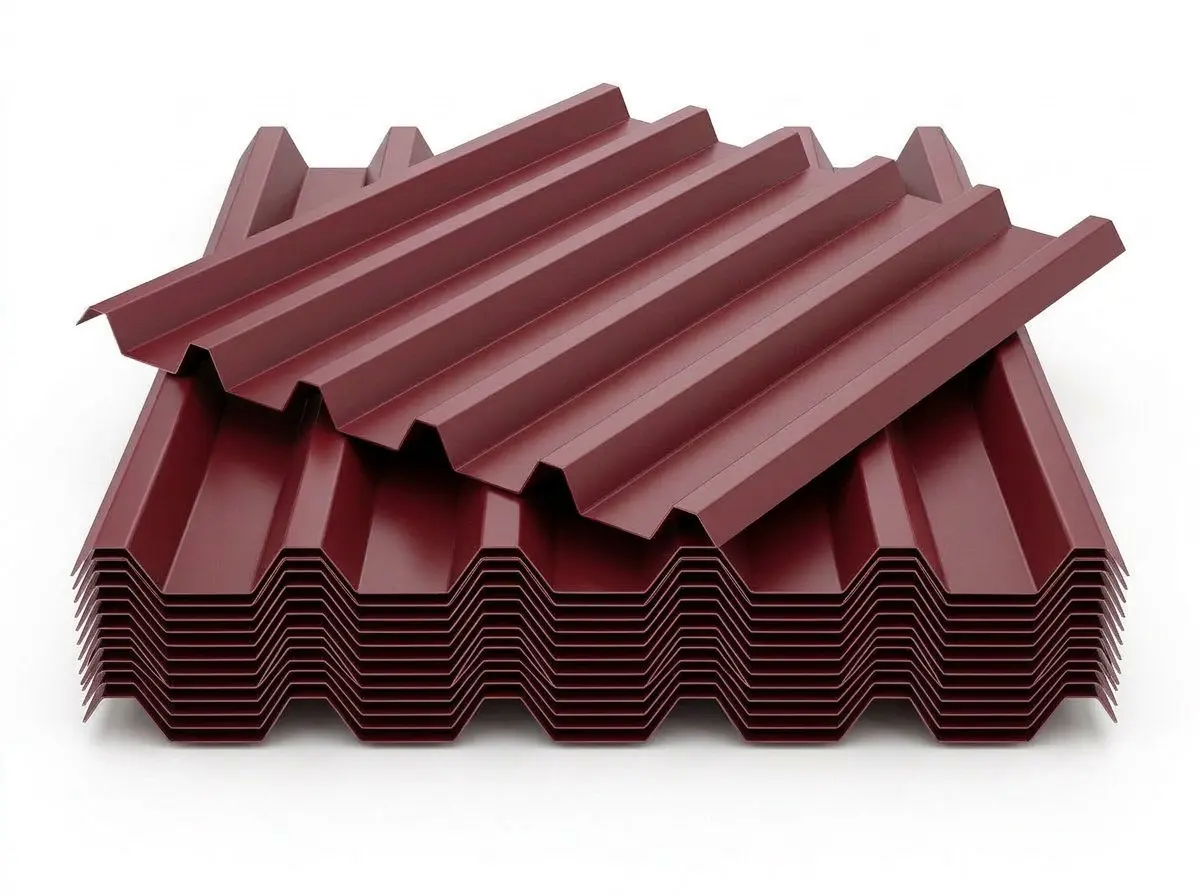 Профнастил С44 RAL3005 (красное вино), толщина 0.45 мм