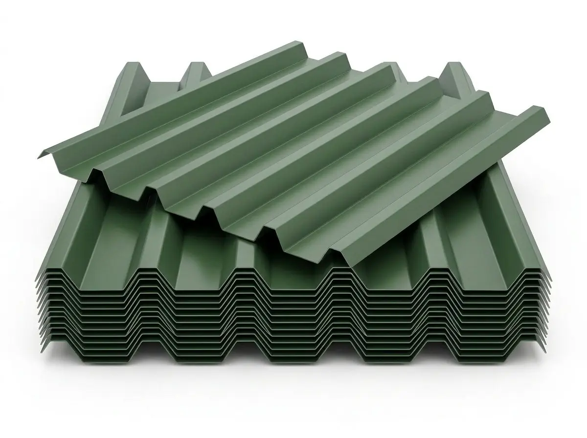 Профнастил С44 RAL6005 (зеленый мох), толщина 0.45 мм