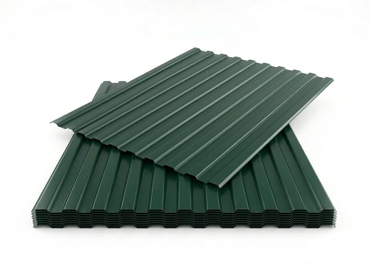 Профнастил С8 RAL6005 (зеленый мох), толщина 0.45 мм