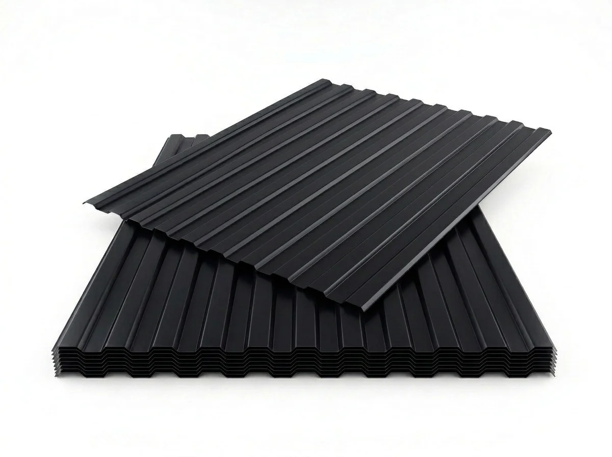 Профнастил С8 RAL9005 (чёрный янтарь), толщина 0.45 мм