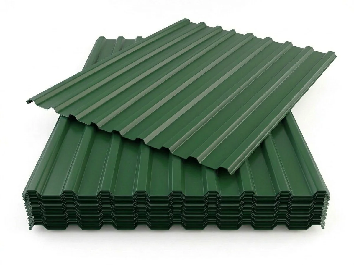 Профнастил НС20 RAL6002 (лиственно-зелёный), толщина 0.5 мм