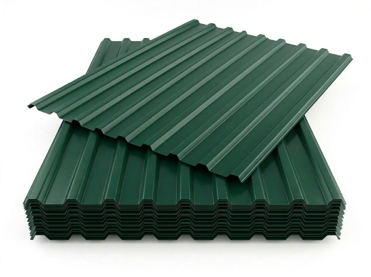 Профнастил НС20 RAL6005 (зеленый мох), толщина 0.45 мм