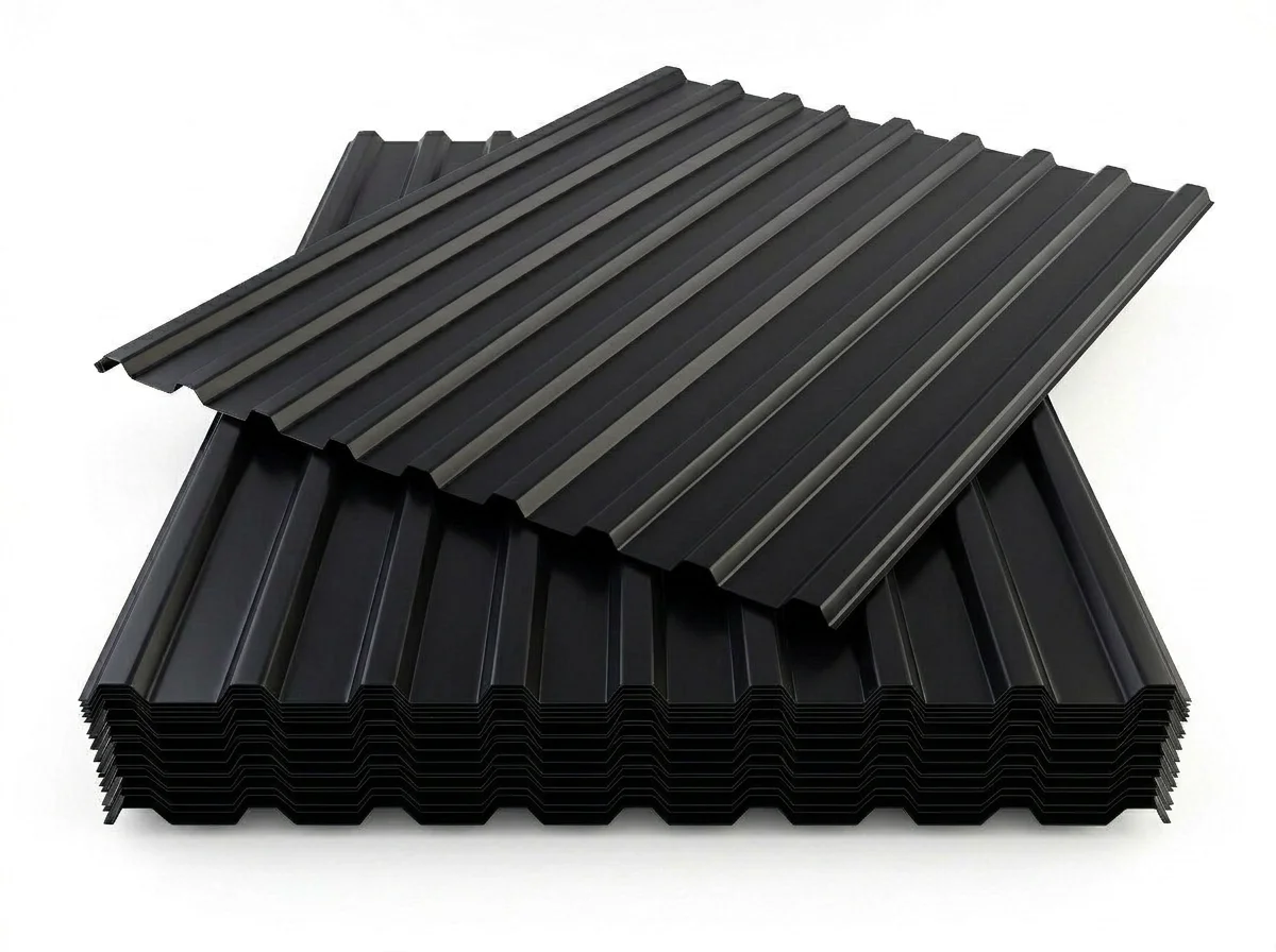 Профнастил НС20 RAL9005 (чёрный янтарь), толщина 0.45 мм