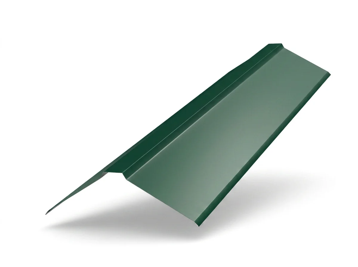 Планка конька плоского, 2м RAL6005 (зеленый мох), 150x40x150