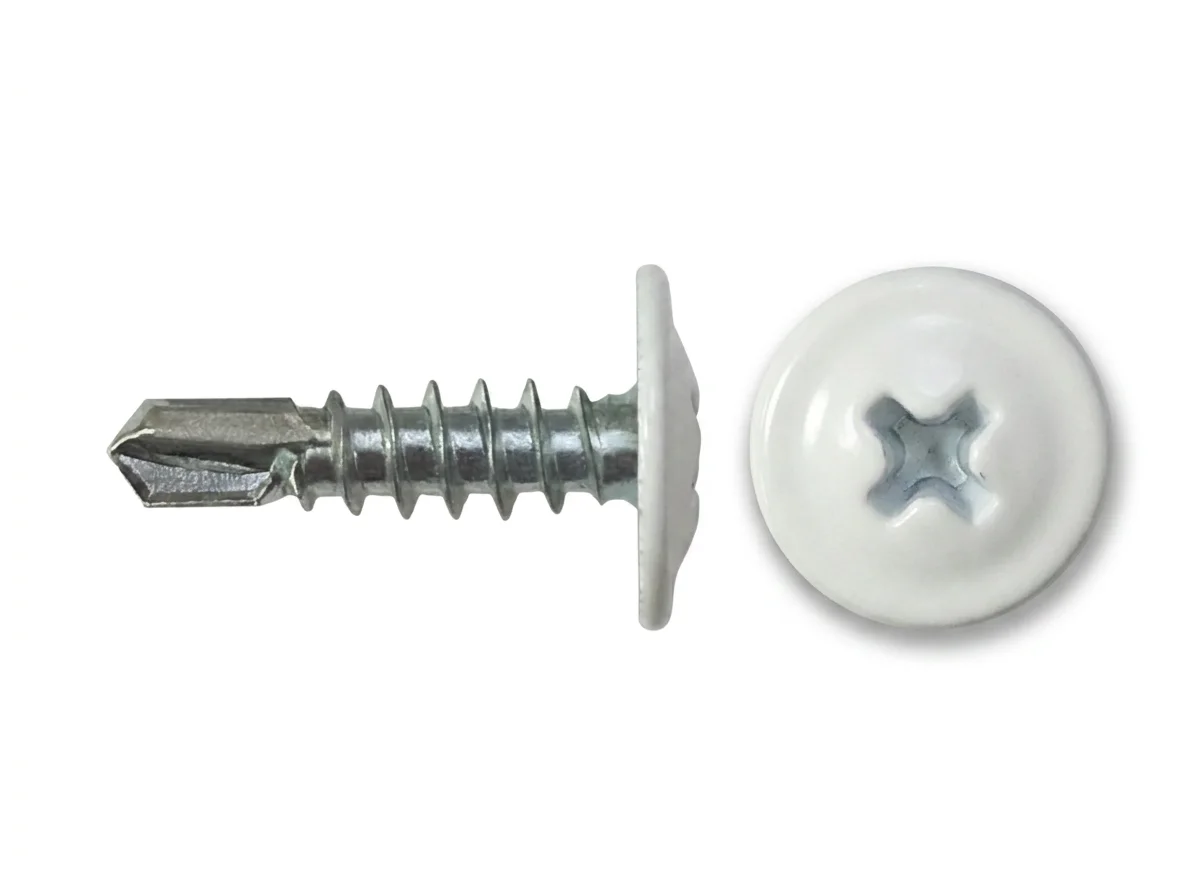 Саморезы с пресс-шайбой Daxmer 4,2х16, сверло (100 шт) RAL9003 (белый)